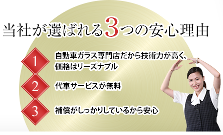 当社が選ばれる3つの安心理由